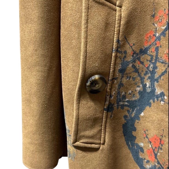 Chico's Floral Faux-Suede Trench Coat - Picture 3 of 8